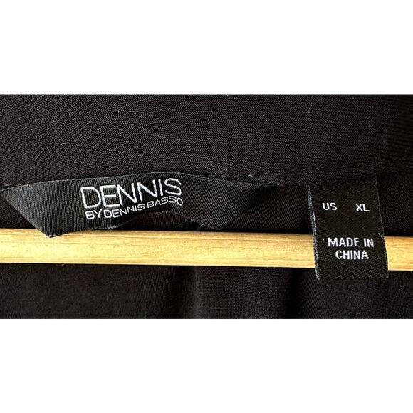 Dennis Basso Sz XL Black Knit Tie Front Relaxed Fit Tunic QVC Nautical Casual - Picture 6 of 7